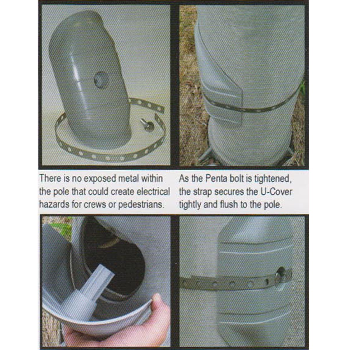 U-Cover Lamp Post Cover 1 - lamp post cover, hand hole cover, light pole access covers, street lighting systems